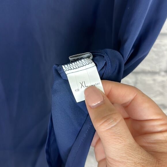 JULYCLO Women Tank Top Summer V Neck Sleeveless Lace Chiffon Blouse Size XL NWT - Picture 6 of 7